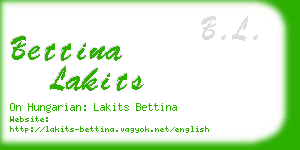 bettina lakits business card